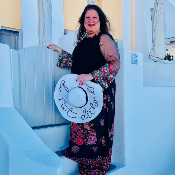 Sequined "do not disturb" floppy sun hat!! - Picture 7 of 8